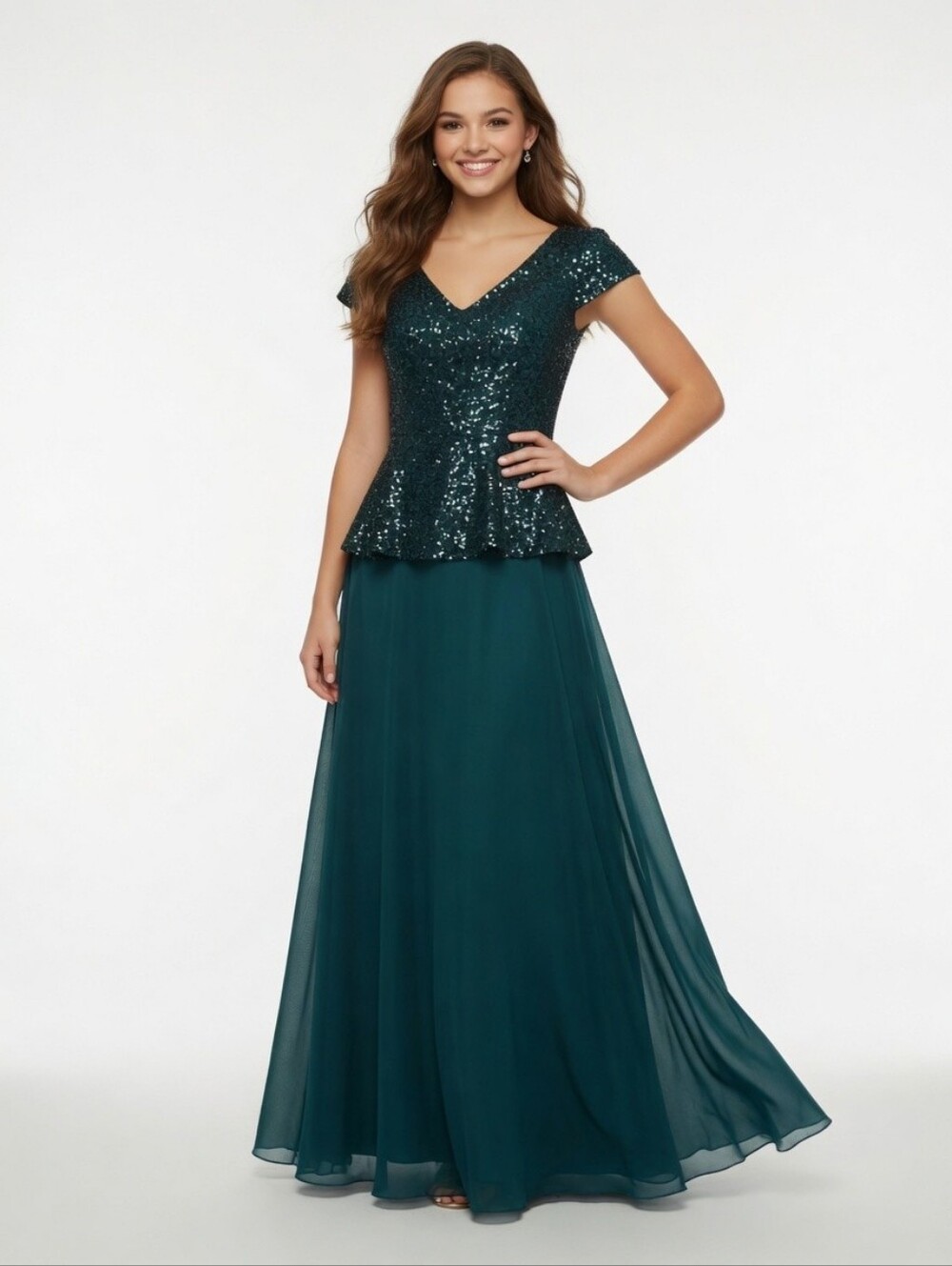 Alex Evenings Elegant Green Dress